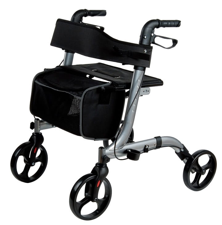 Hliníkové čtyřkolové rehabilitační chodítko do 136 kg LIZBONA PREMIUM RF-620 Reha Fund