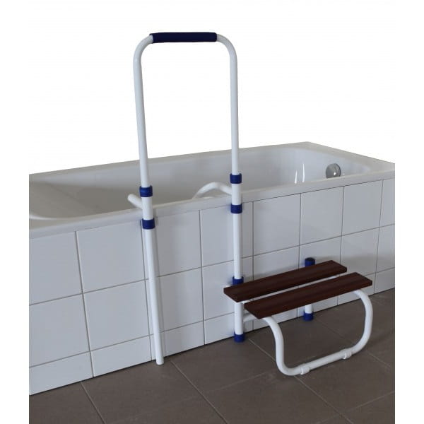 HERDEGEN – sada pro vstup do vany se schůdky a madlem (nastavitelné, nosnost 130 kg)