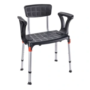 Sprchová židle s opěradlem a područkami, 3 v 1, do 120 kg