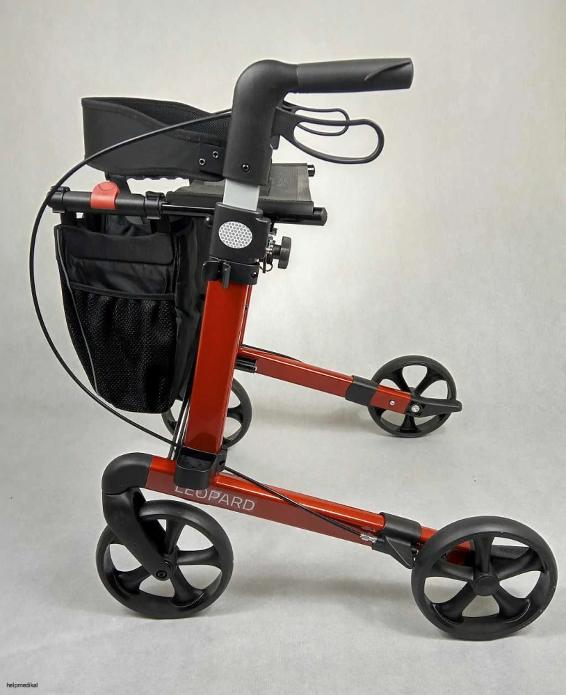 Hliníkové čtyřkolové rehabilitační chodítko Leopard Mobilex