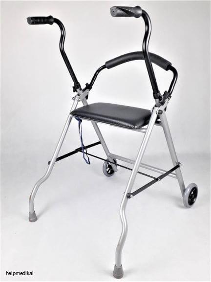 Thuasne, Dvoukolová ocelová opěrka, chodítko, rollator se sedákem a opěradlem DUO COMFORT Thuasne