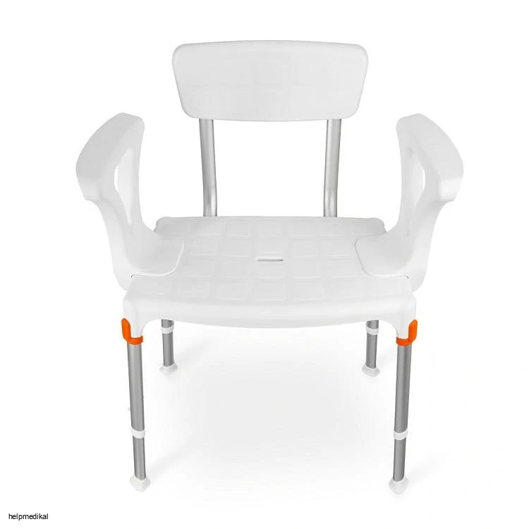 Sprchová židle s opěradlem a područkami, 3 v 1, do 120 kg